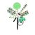 Set Complet porte-clés de défense Trendy Vert
